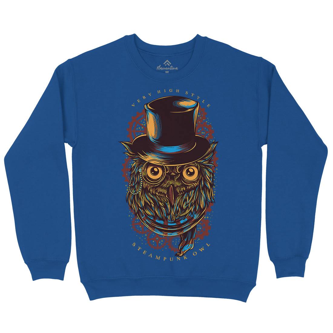 Owl Mens Crew Neck Sweatshirt Steampunk D838