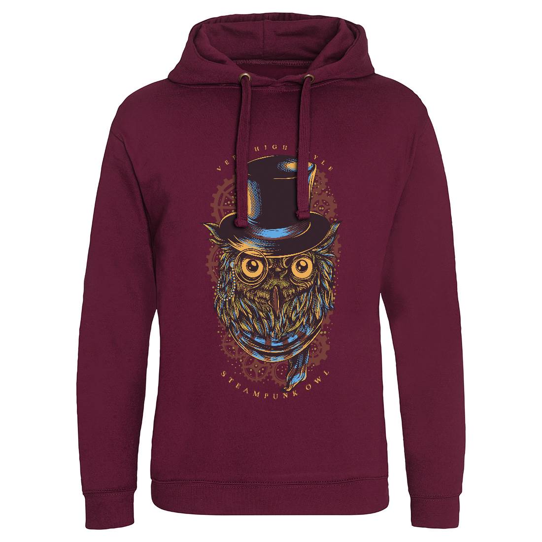 Owl Mens Hoodie Without Pocket Steampunk D838