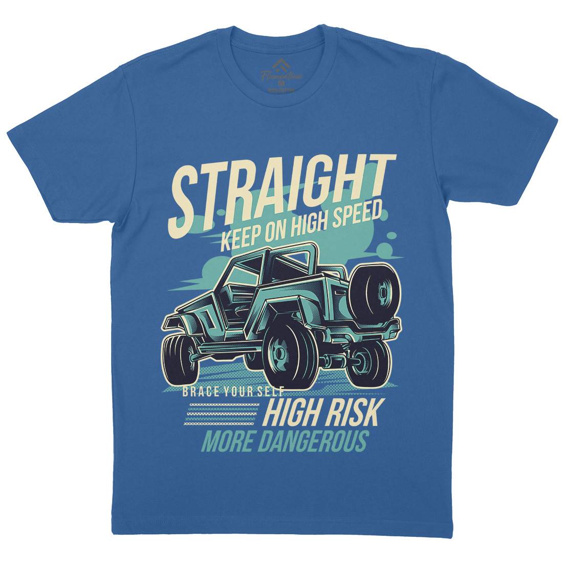 Straight Race Mens Crew Neck T-Shirt Cars D839