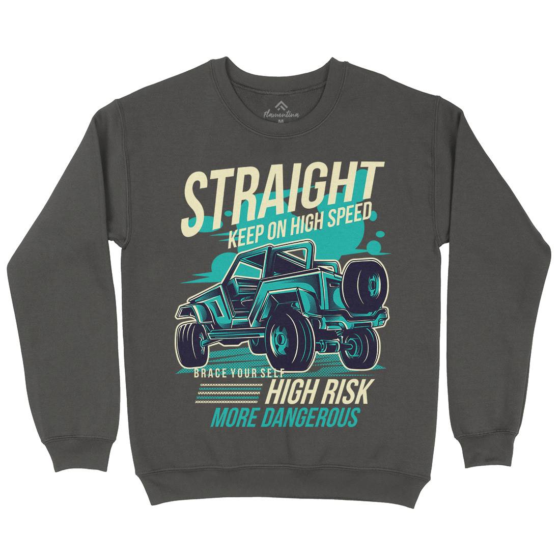 Straight Race Kids Crew Neck Sweatshirt Cars D839