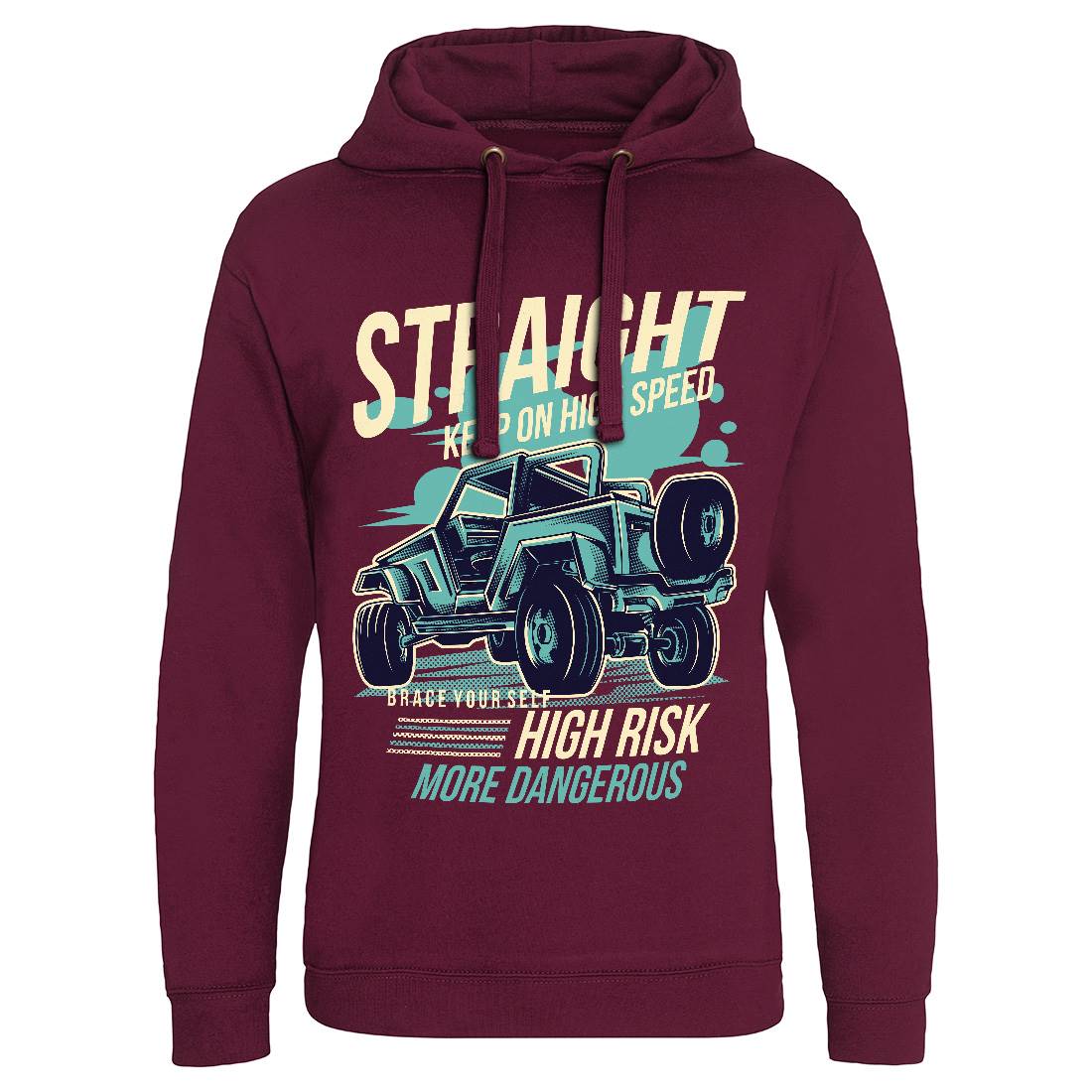 Straight Race Mens Hoodie Without Pocket Cars D839