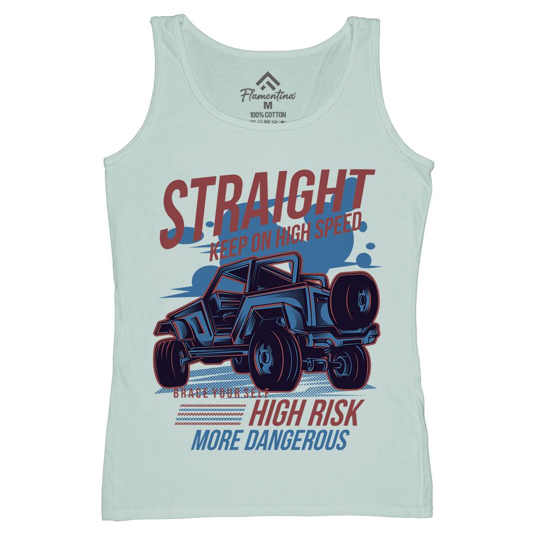 Straight Race Womens Organic Tank Top Vest Cars D839