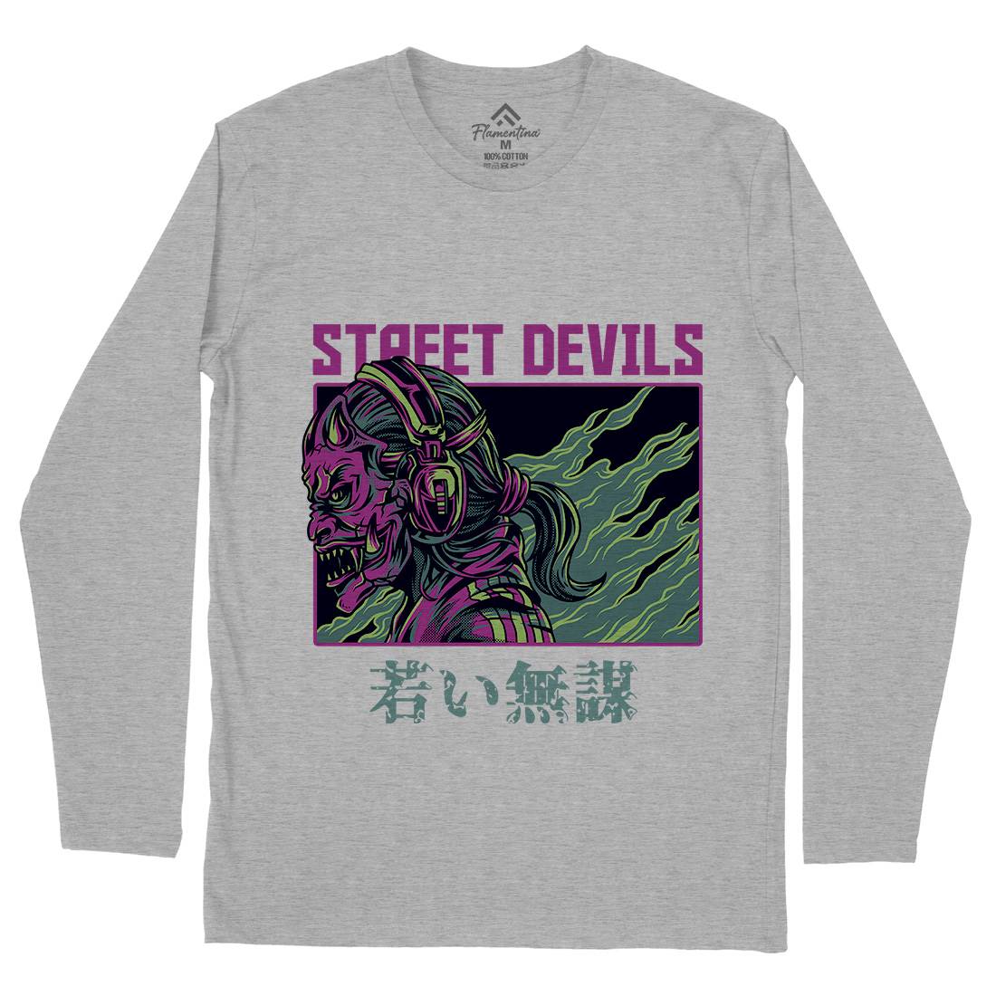 Street Devils Mens Long Sleeve T-Shirt Horror D840