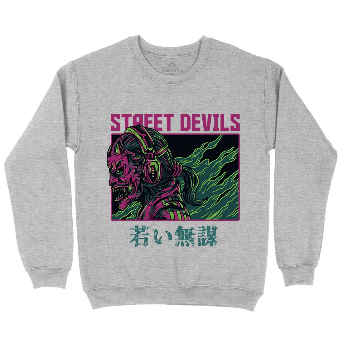 Street Devils Mens Crew Neck Sweatshirt Horror D840