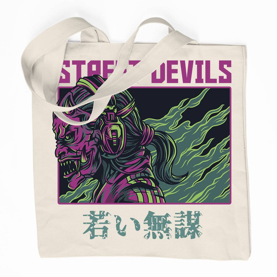 Street Devils Organic Premium Cotton Tote Bag Horror D840