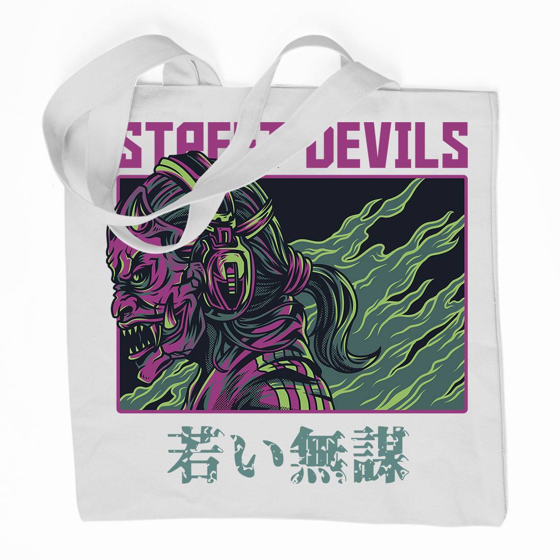Street Devils Organic Premium Cotton Tote Bag Horror D840