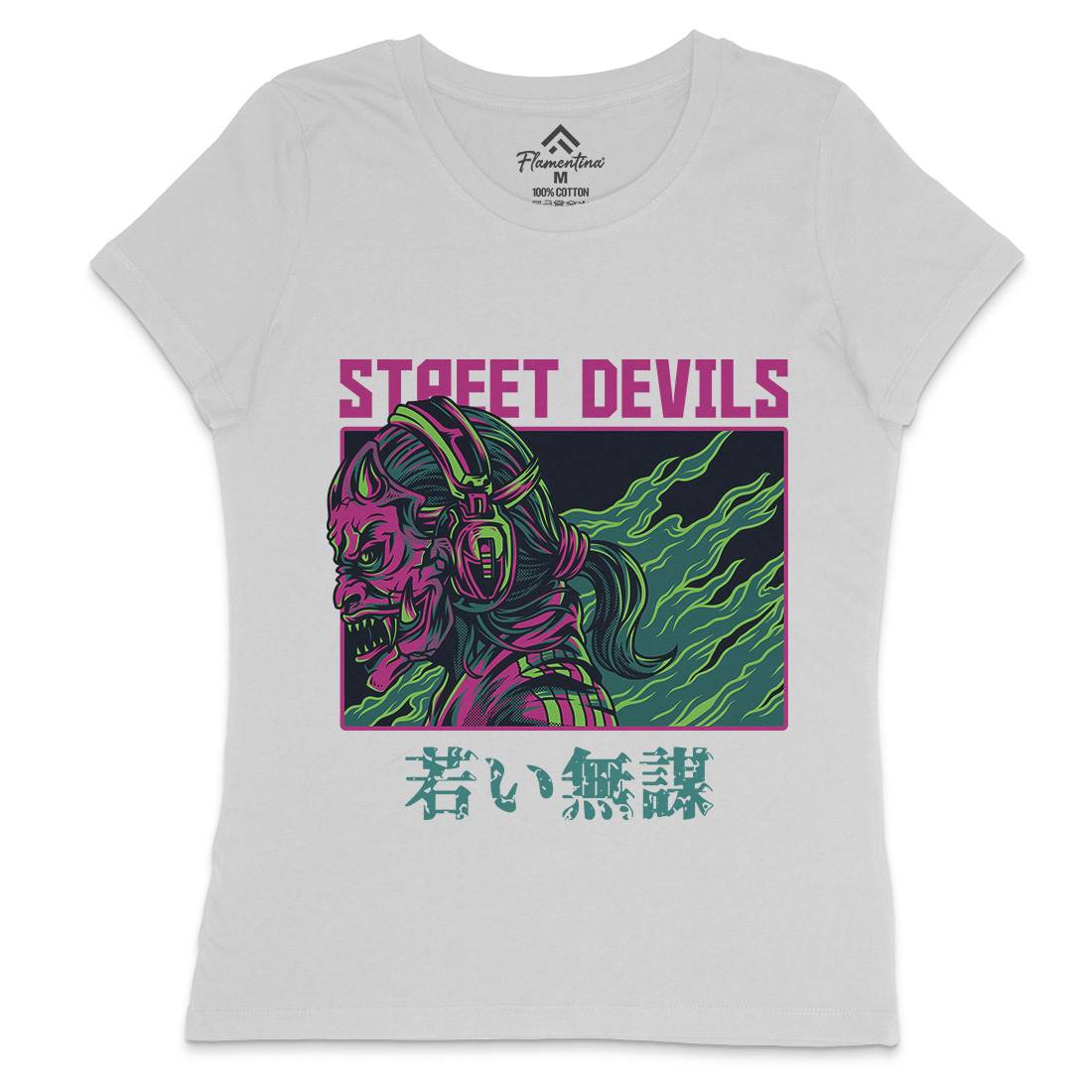Street Devils Womens Crew Neck T-Shirt Horror D840