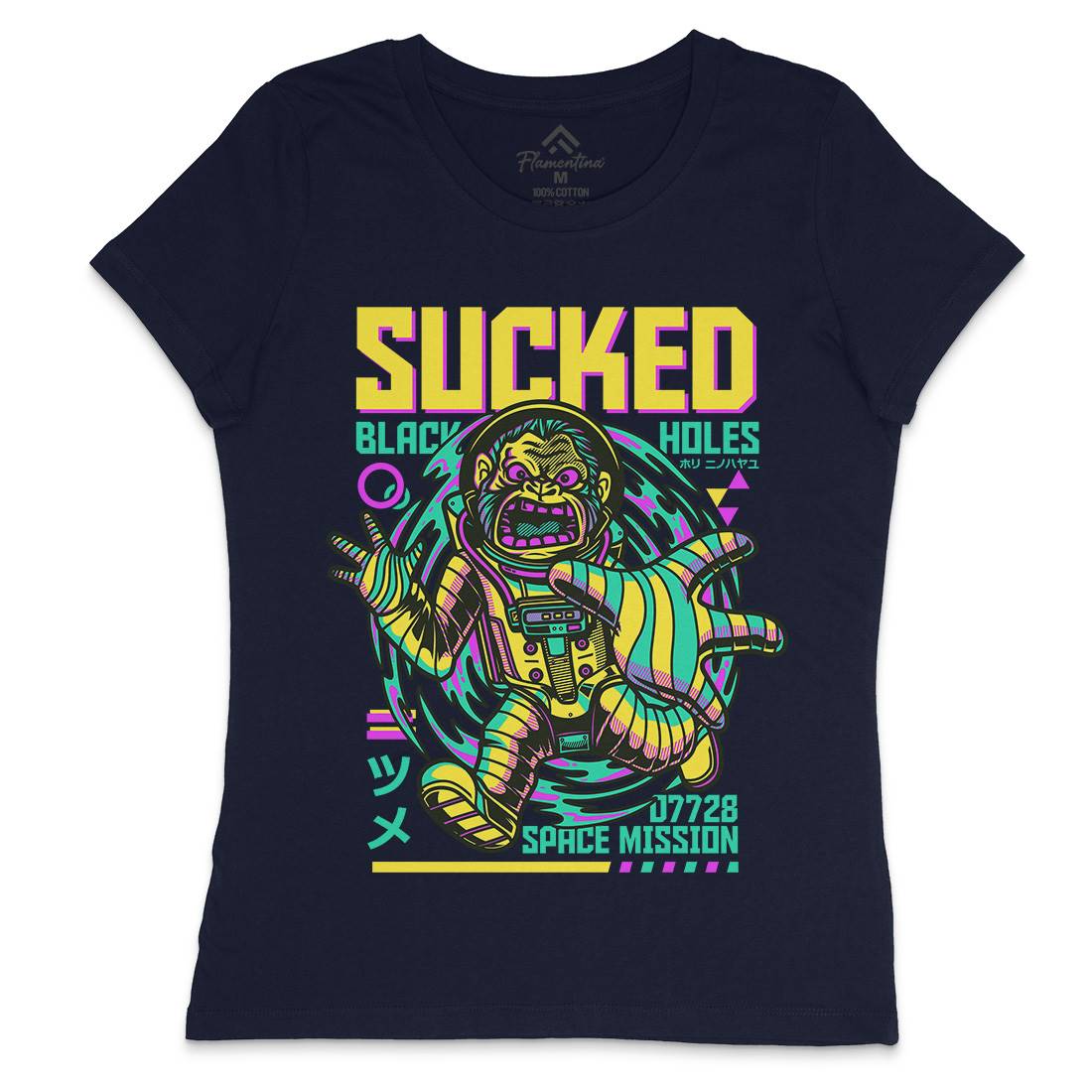 Sucked Black Holes Womens Crew Neck T-Shirt Space D842