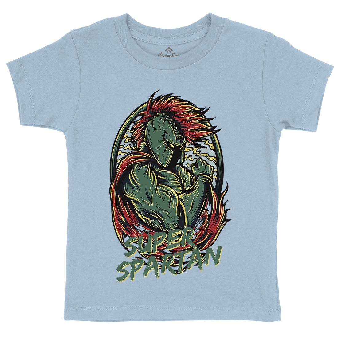 Super Spartan Kids Organic Crew Neck T-Shirt Warriors D843