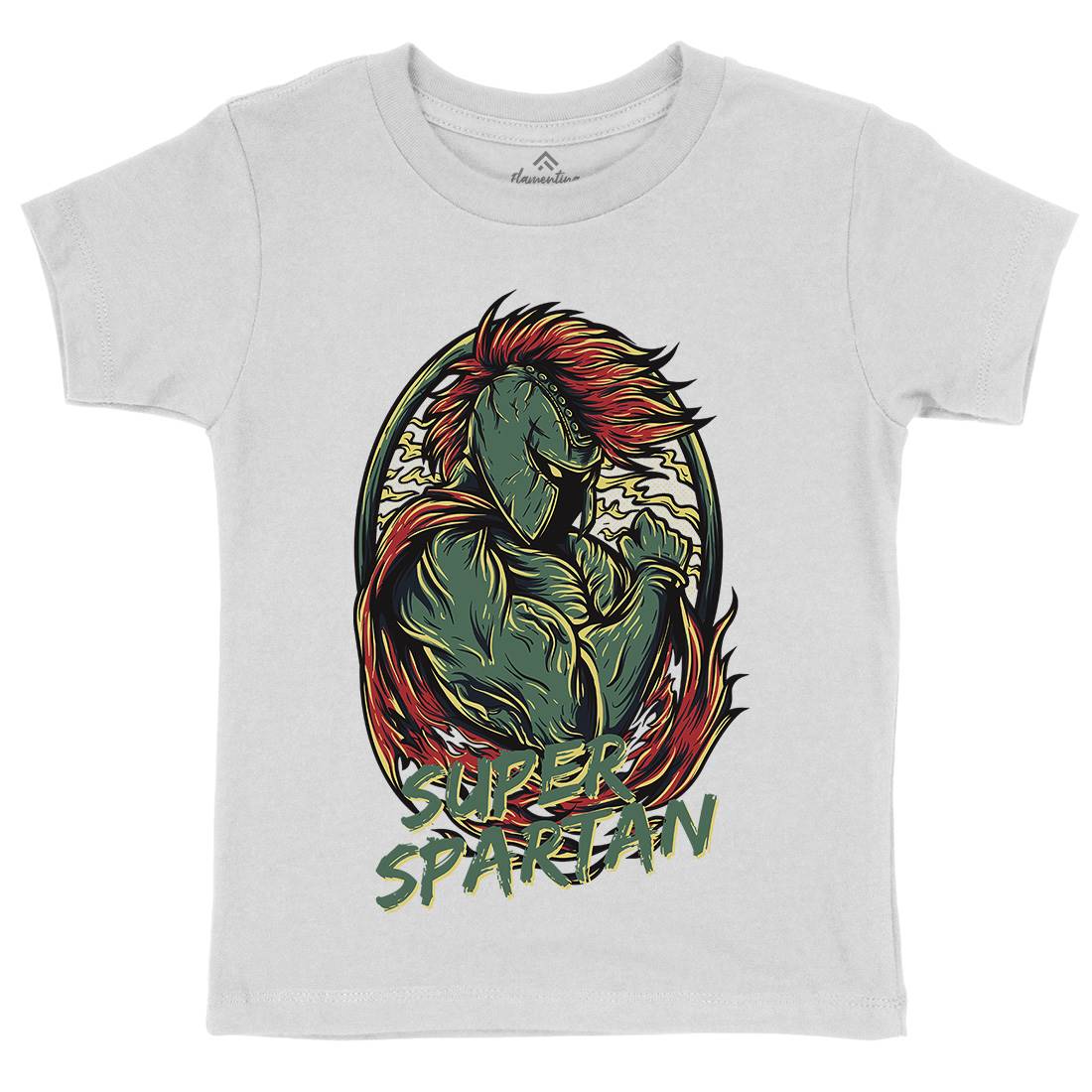 Super Spartan Kids Crew Neck T-Shirt Warriors D843