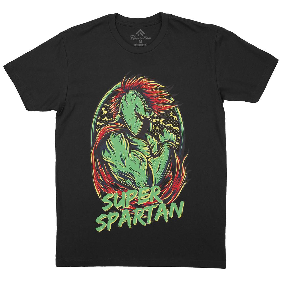 Super Spartan Mens Crew Neck T-Shirt Warriors D843