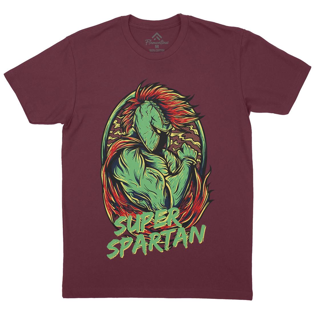 Super Spartan Mens Crew Neck T-Shirt Warriors D843