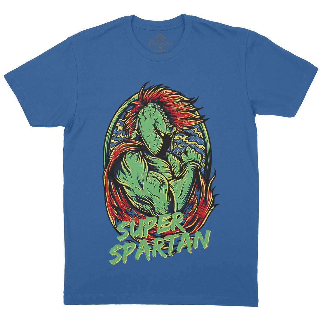 Super Spartan Mens Organic Crew Neck T-Shirt Warriors D843