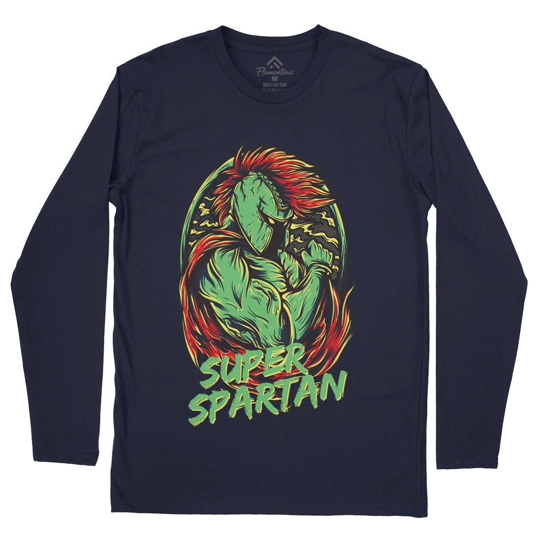 Super Spartan Mens Long Sleeve T-Shirt Warriors D843