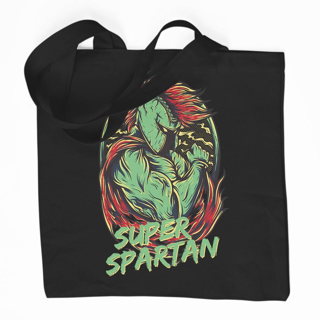 Super Spartan Organic Premium Cotton Tote Bag Warriors D843