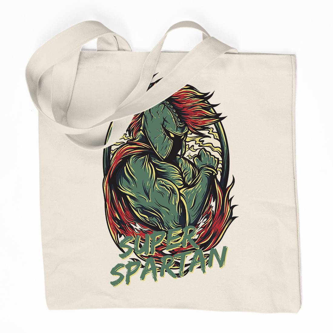 Super Spartan Organic Premium Cotton Tote Bag Warriors D843