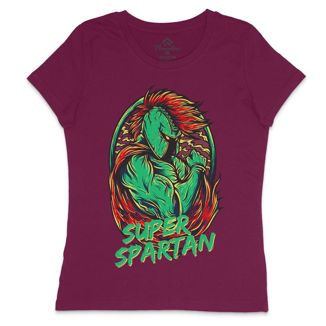 Super Spartan Womens Crew Neck T-Shirt Warriors D843