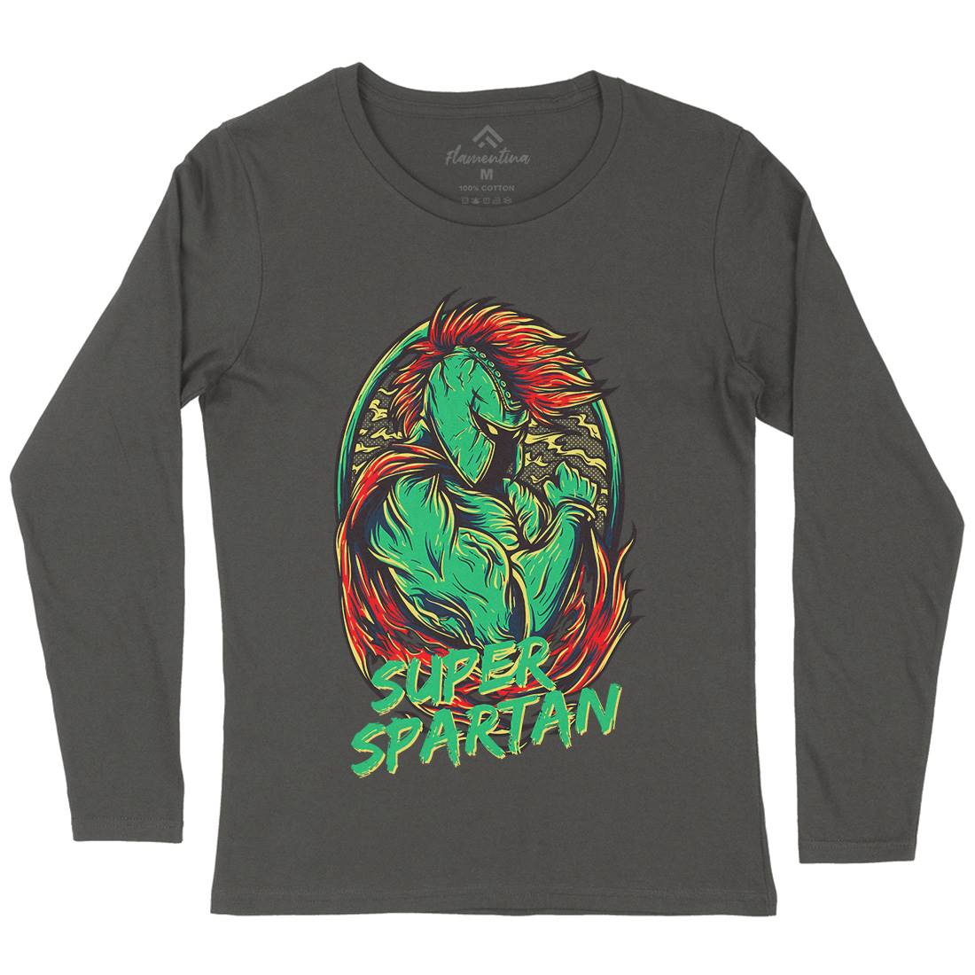 Super Spartan Womens Long Sleeve T-Shirt Warriors D843