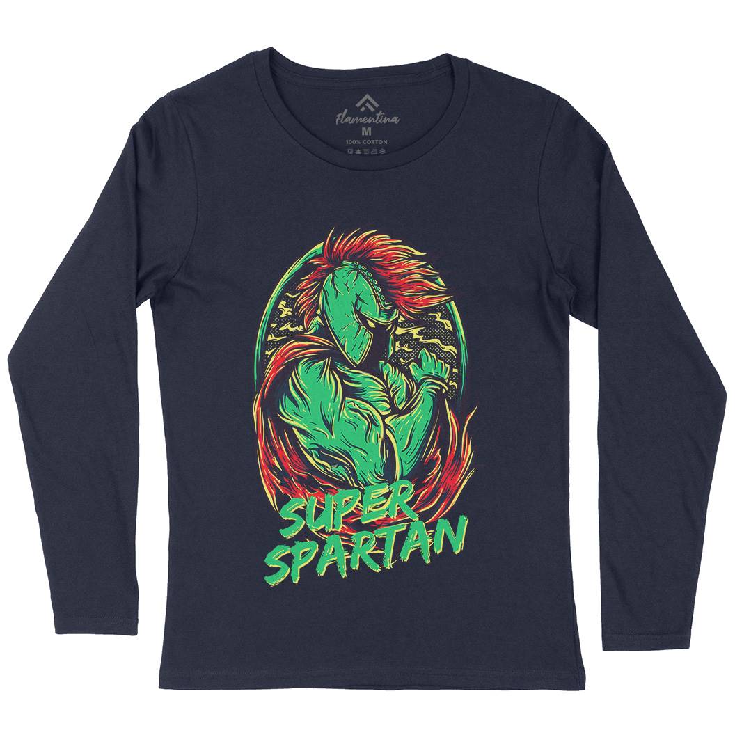 Super Spartan Womens Long Sleeve T-Shirt Warriors D843