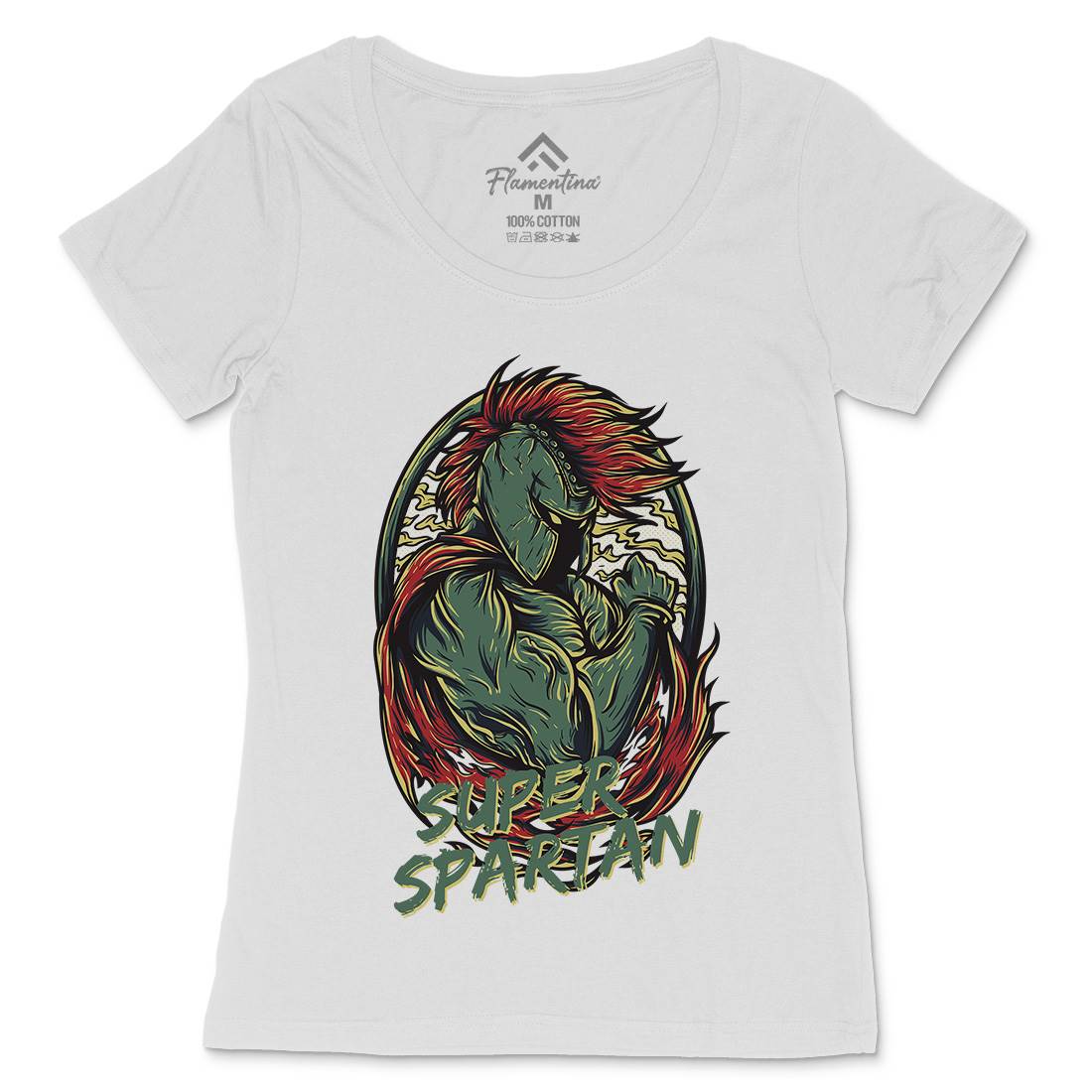 Super Spartan Womens Scoop Neck T-Shirt Warriors D843