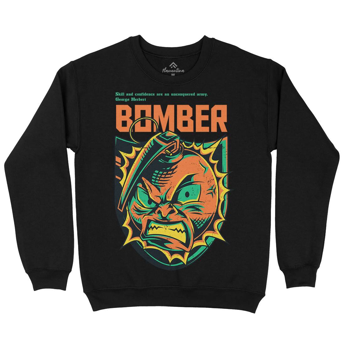 Bomber Grenade Kids Crew Neck Sweatshirt Army D846