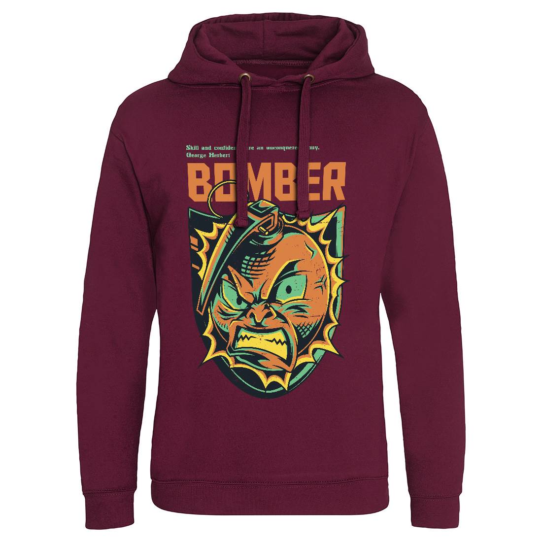 Bomber Grenade Mens Hoodie Without Pocket Army D846
