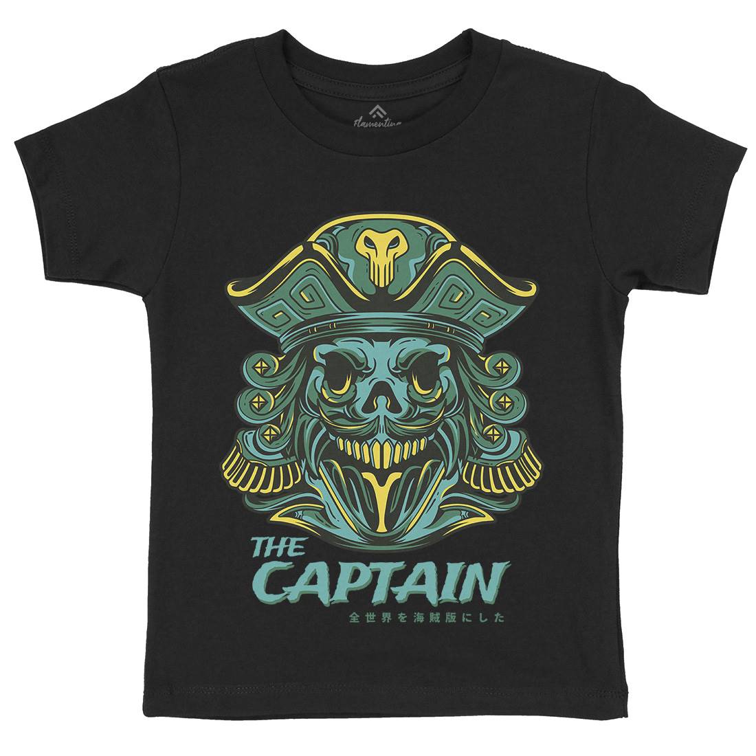 Captain Kids Organic Crew Neck T-Shirt Navy D847