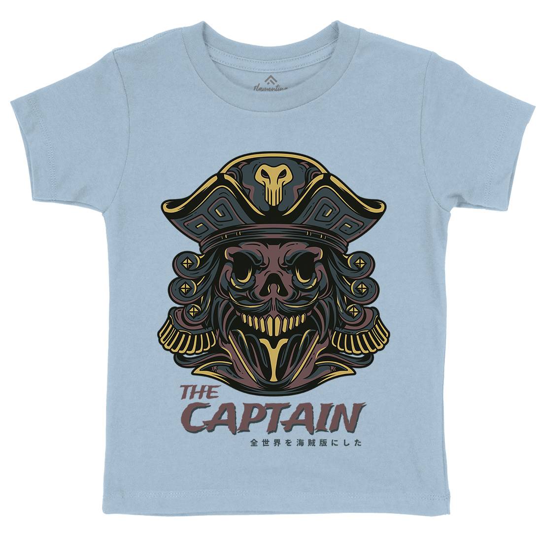 Captain Kids Organic Crew Neck T-Shirt Navy D847
