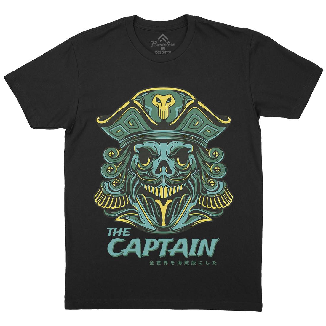 Captain Mens Crew Neck T-Shirt Navy D847