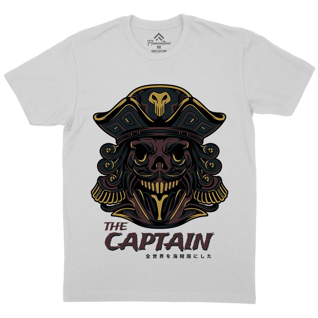 Captain Mens Crew Neck T-Shirt Navy D847