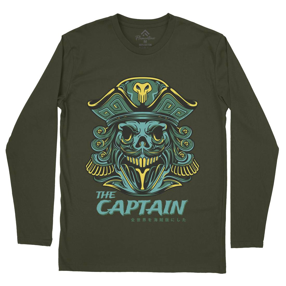 Captain Mens Long Sleeve T-Shirt Navy D847