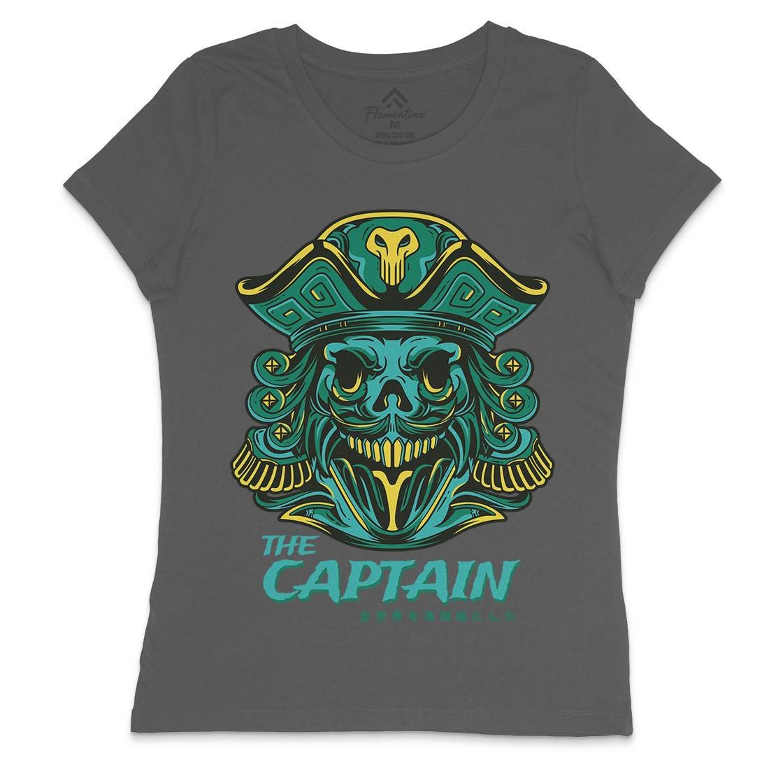 Captain Womens Crew Neck T-Shirt Navy D847