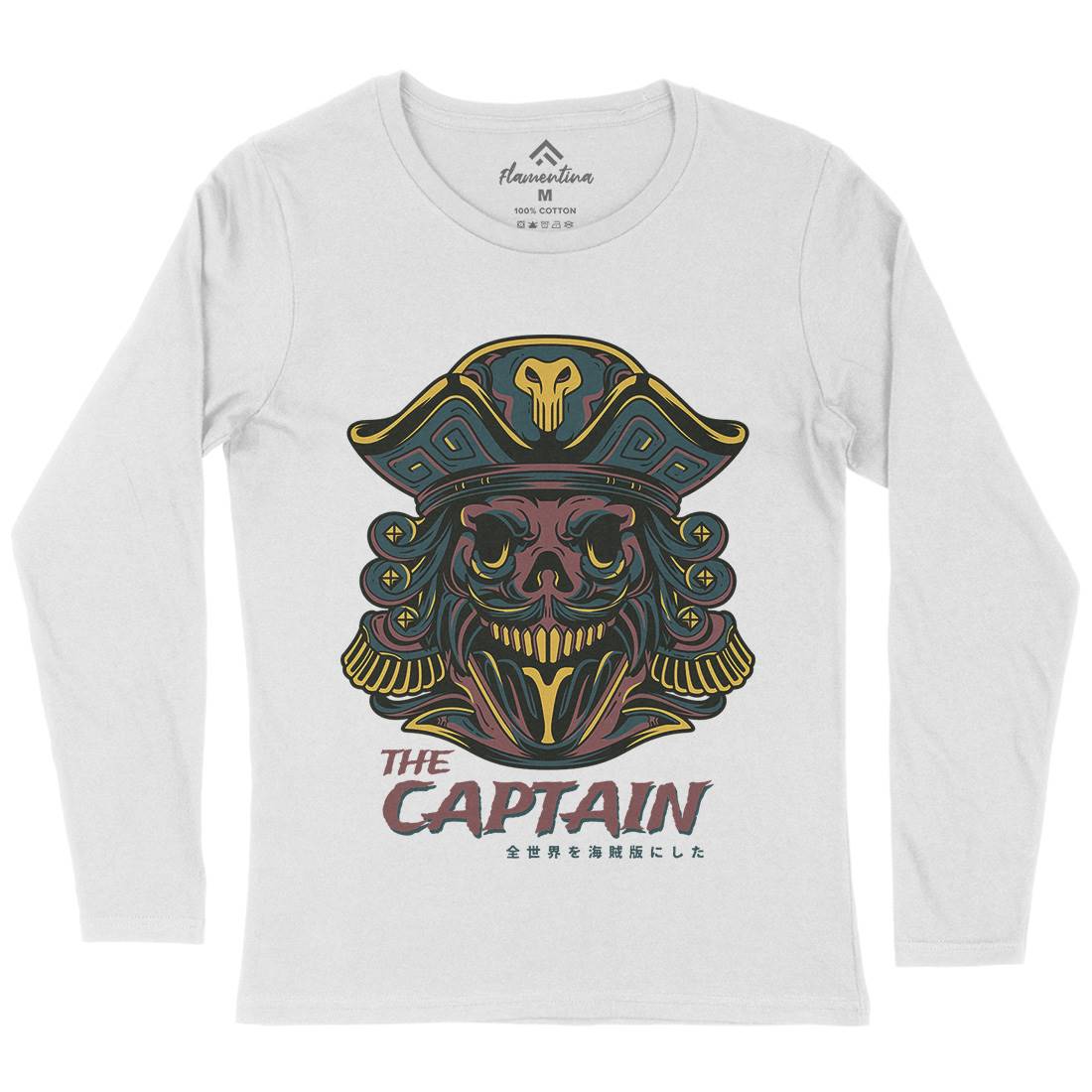 Captain Womens Long Sleeve T-Shirt Navy D847
