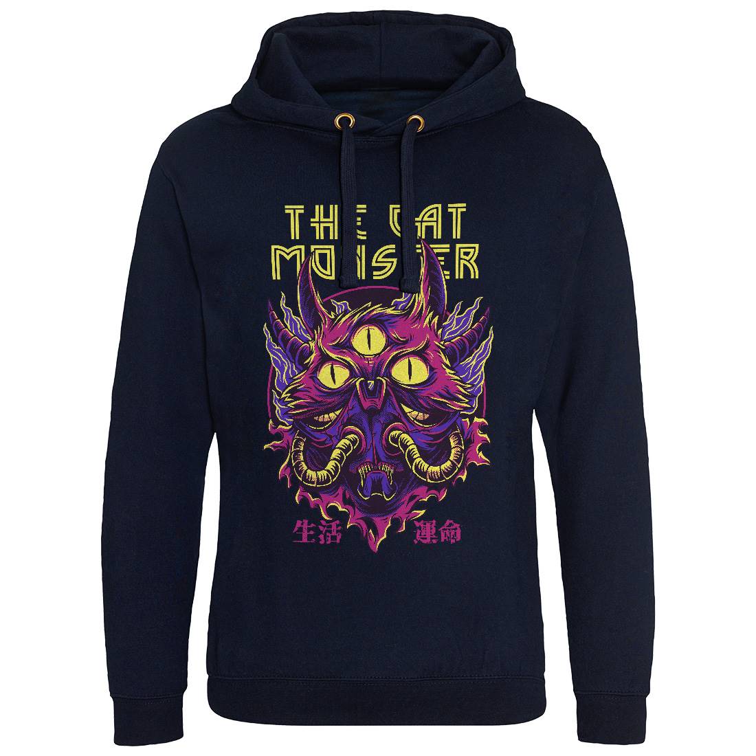 Cat Monster Mens Hoodie Without Pocket Horror D848