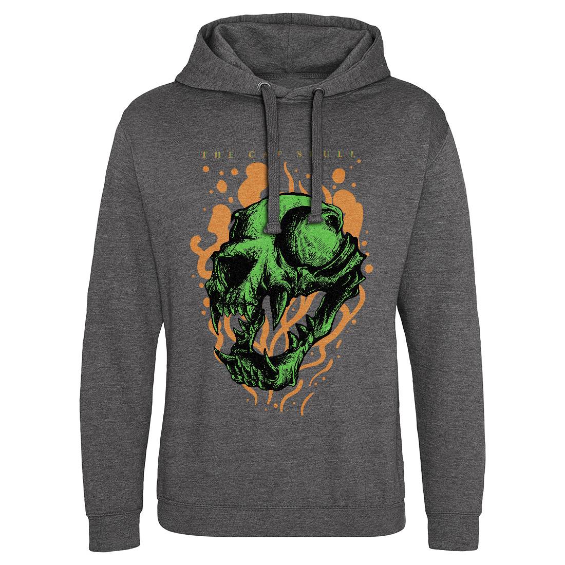 Cat Skull Mens Hoodie Without Pocket Horror D849