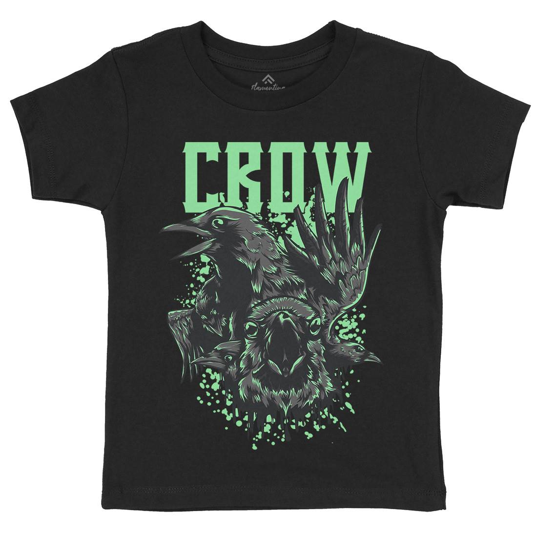 Crow Kids Organic Crew Neck T-Shirt Horror D850
