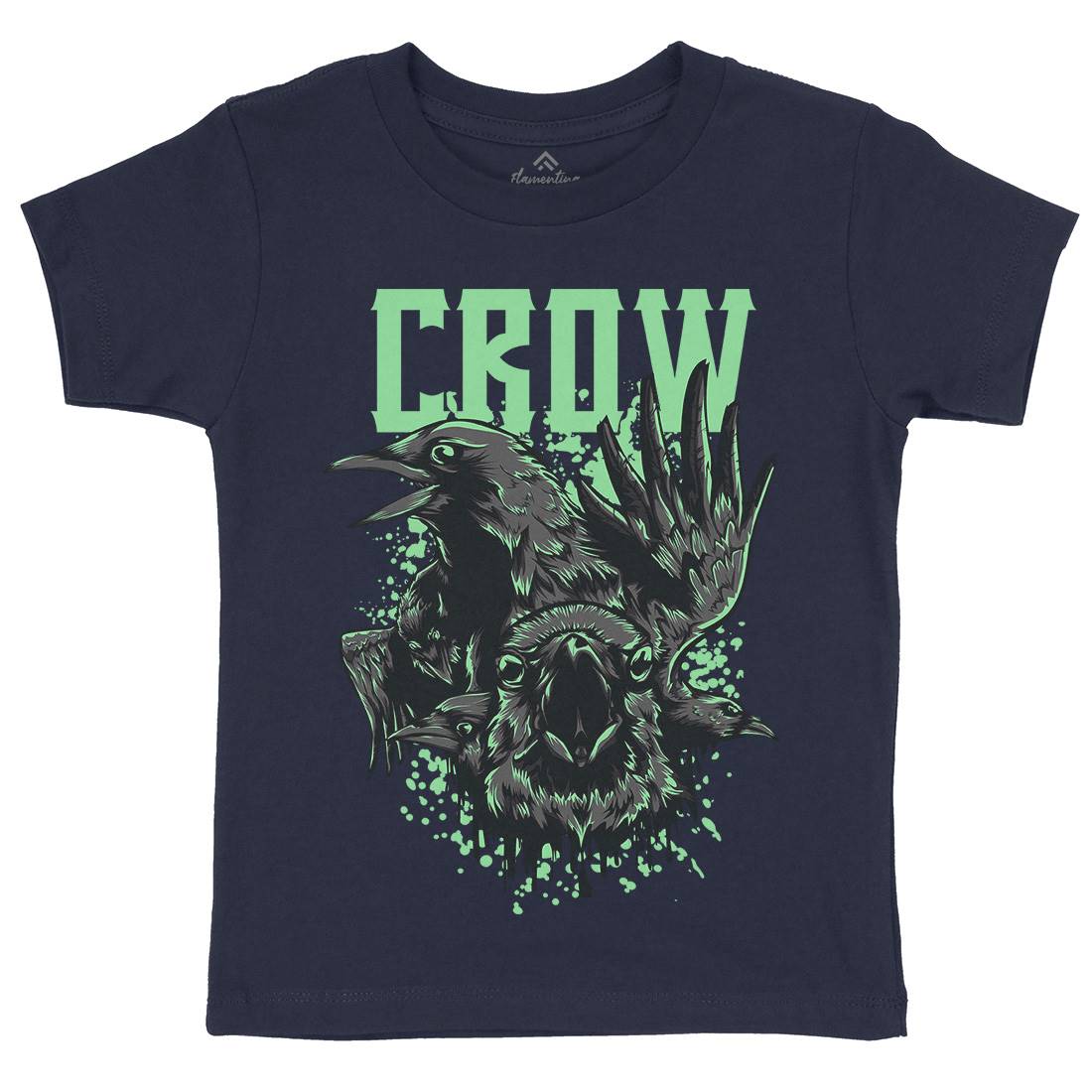 Crow Kids Crew Neck T-Shirt Horror D850