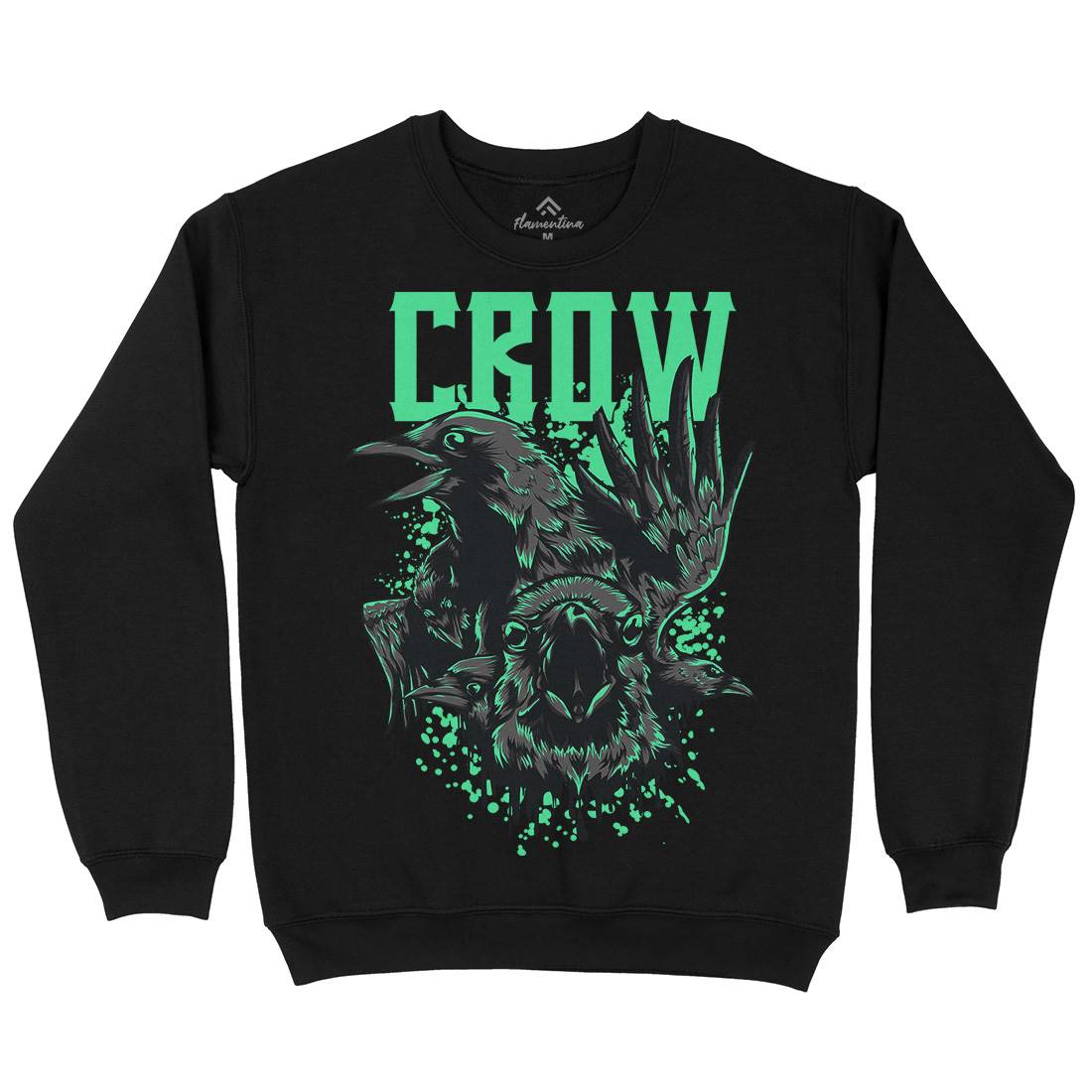 Crow Mens Crew Neck Sweatshirt Horror D850