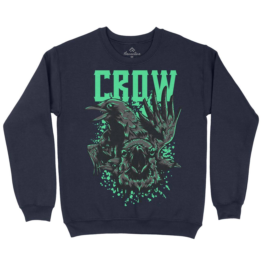 Crow Mens Crew Neck Sweatshirt Horror D850