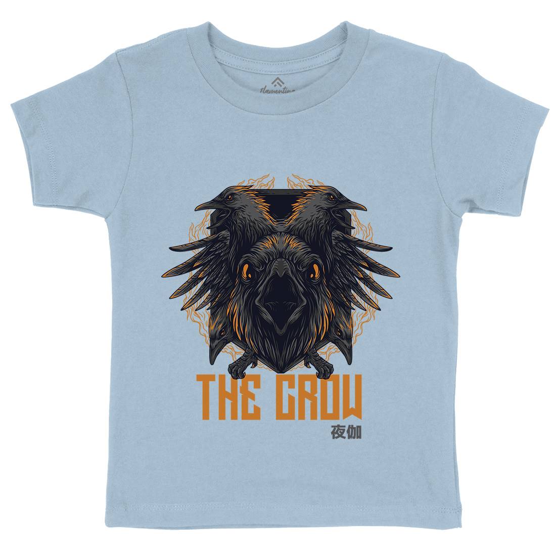 Crow Kids Organic Crew Neck T-Shirt Horror D851
