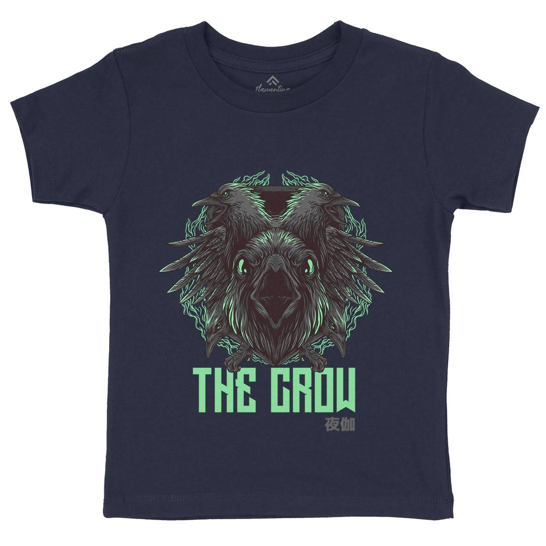 Crow Kids Organic Crew Neck T-Shirt Horror D851