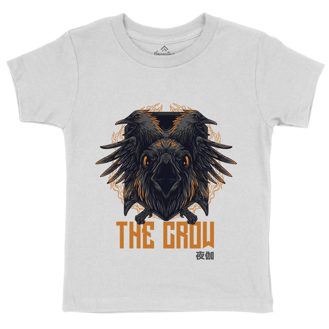 Crow Kids Crew Neck T-Shirt Horror D851