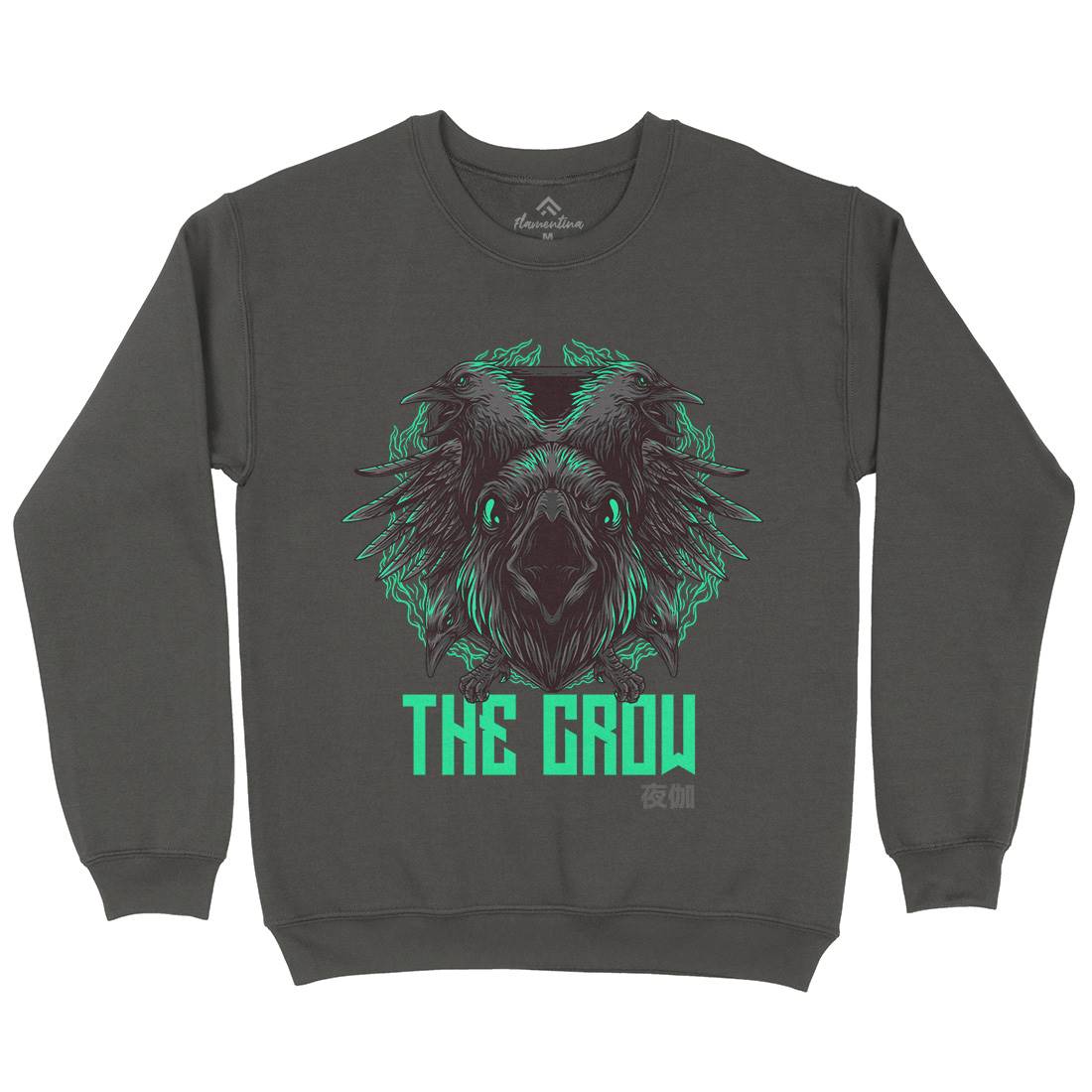 Crow Mens Crew Neck Sweatshirt Horror D851