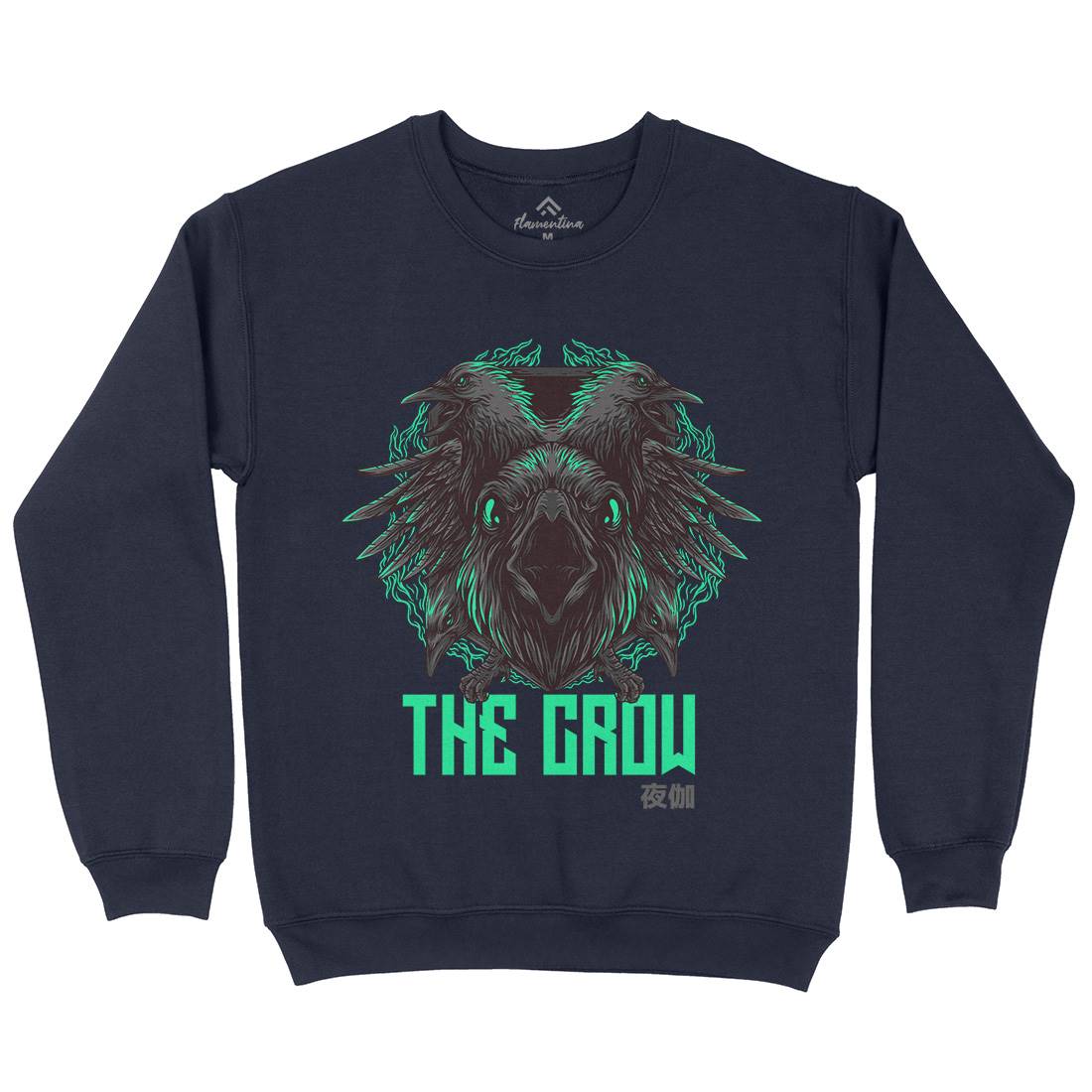 Crow Mens Crew Neck Sweatshirt Horror D851