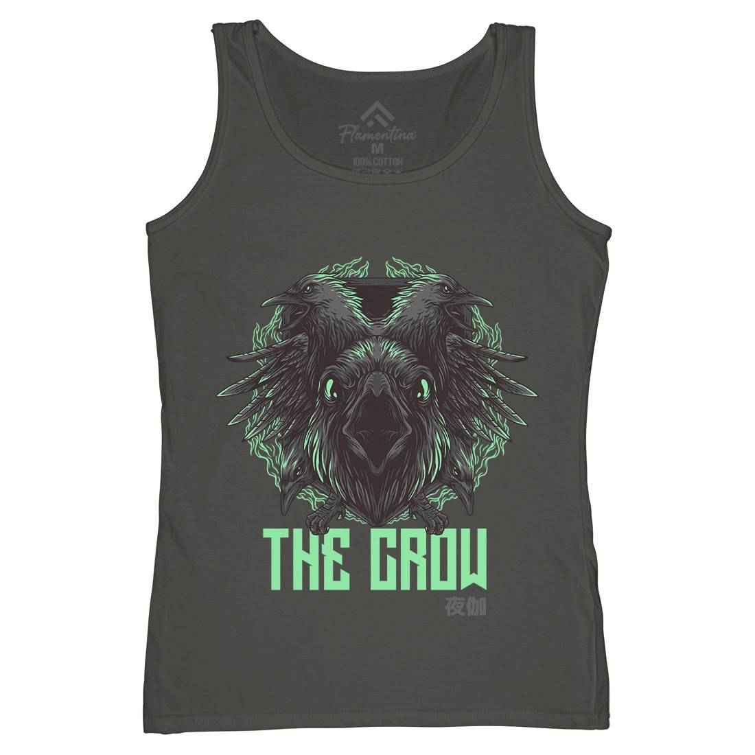 Crow Womens Organic Tank Top Vest Horror D851