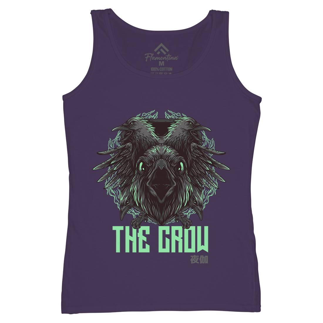 Crow Womens Organic Tank Top Vest Horror D851