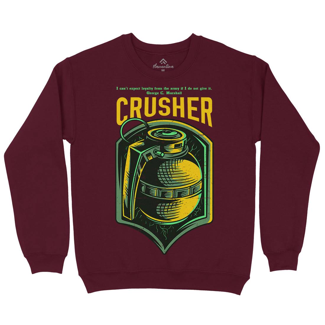 Grenade Crusher Kids Crew Neck Sweatshirt Army D852