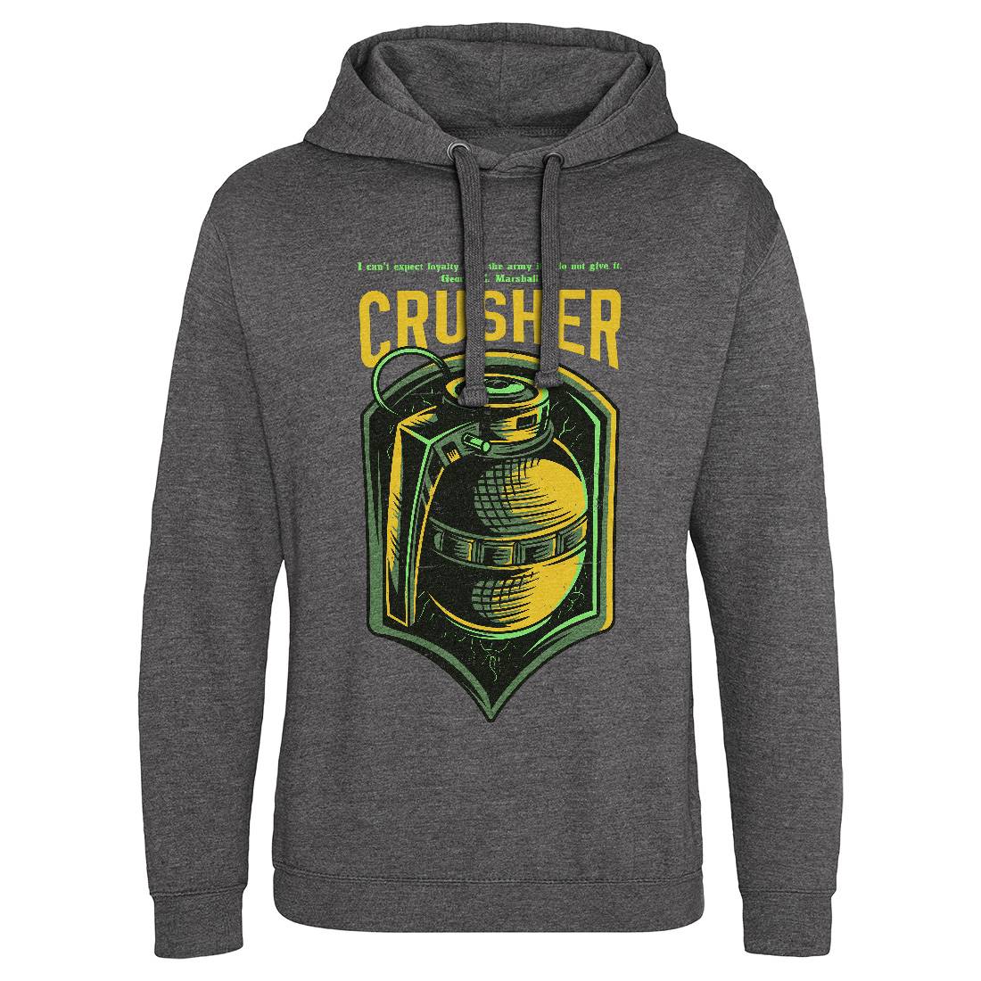 Grenade Crusher Mens Hoodie Without Pocket Army D852