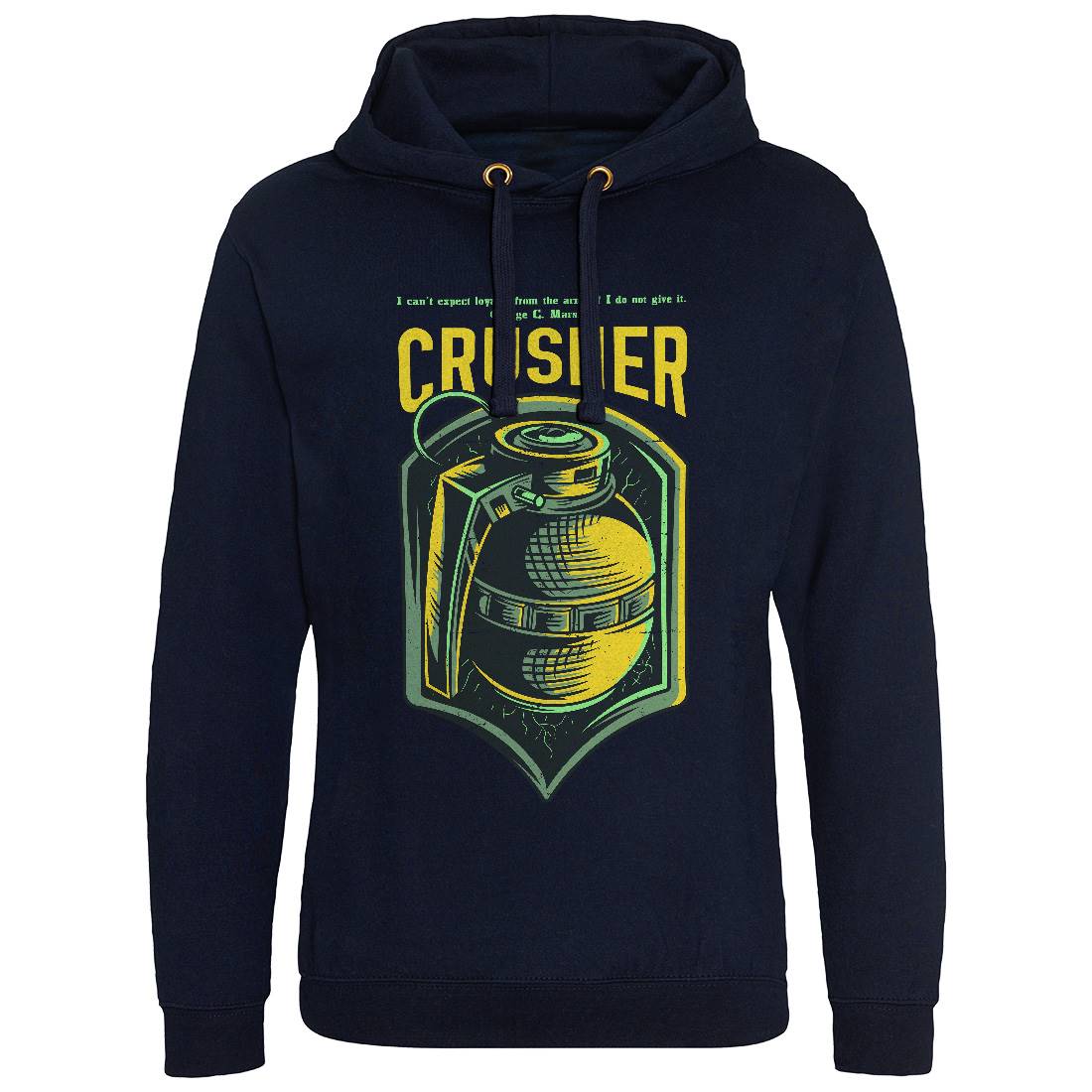 Grenade Crusher Mens Hoodie Without Pocket Army D852