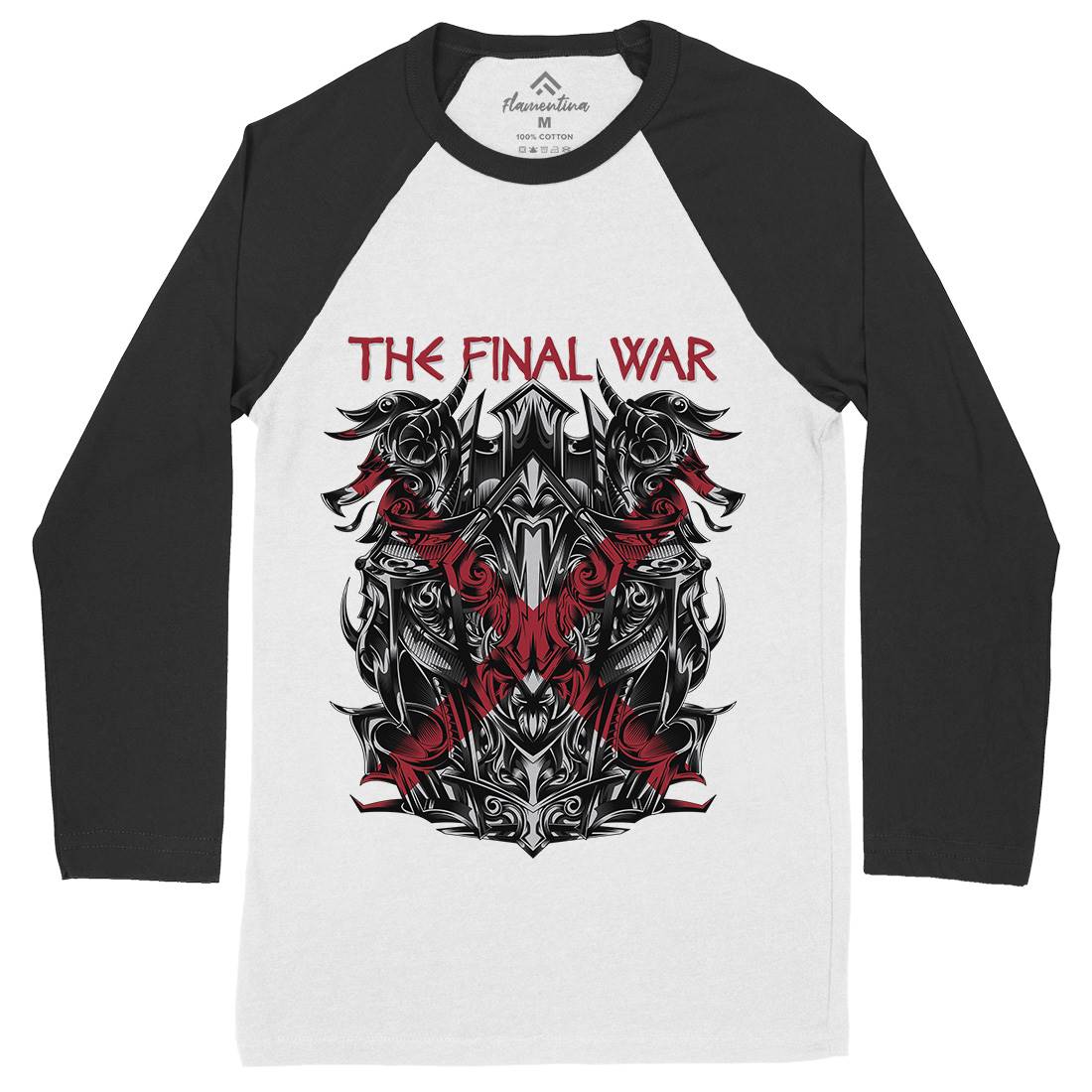 Final War Mens Long Sleeve Baseball T-Shirt Warriors D853